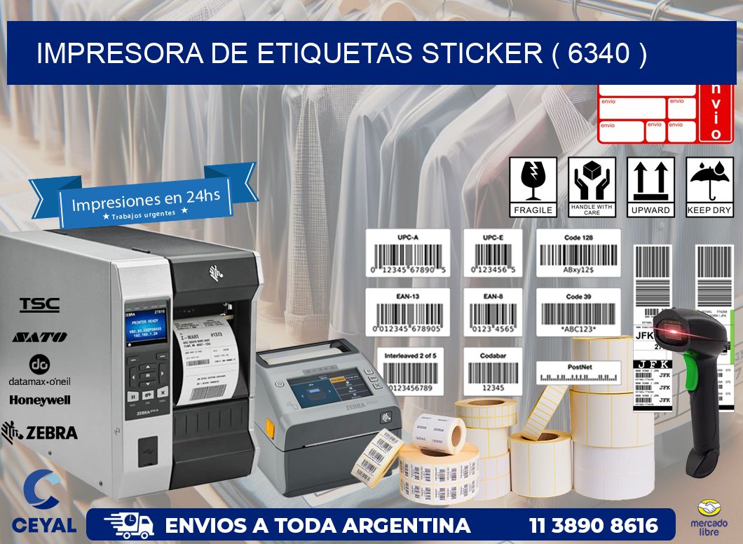 impresora de etiquetas sticker ( 6340 )