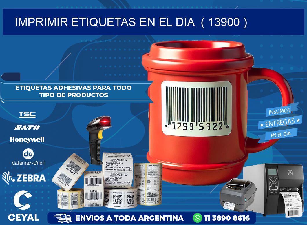 imprimir etiquetas en el dia ( 13900 )