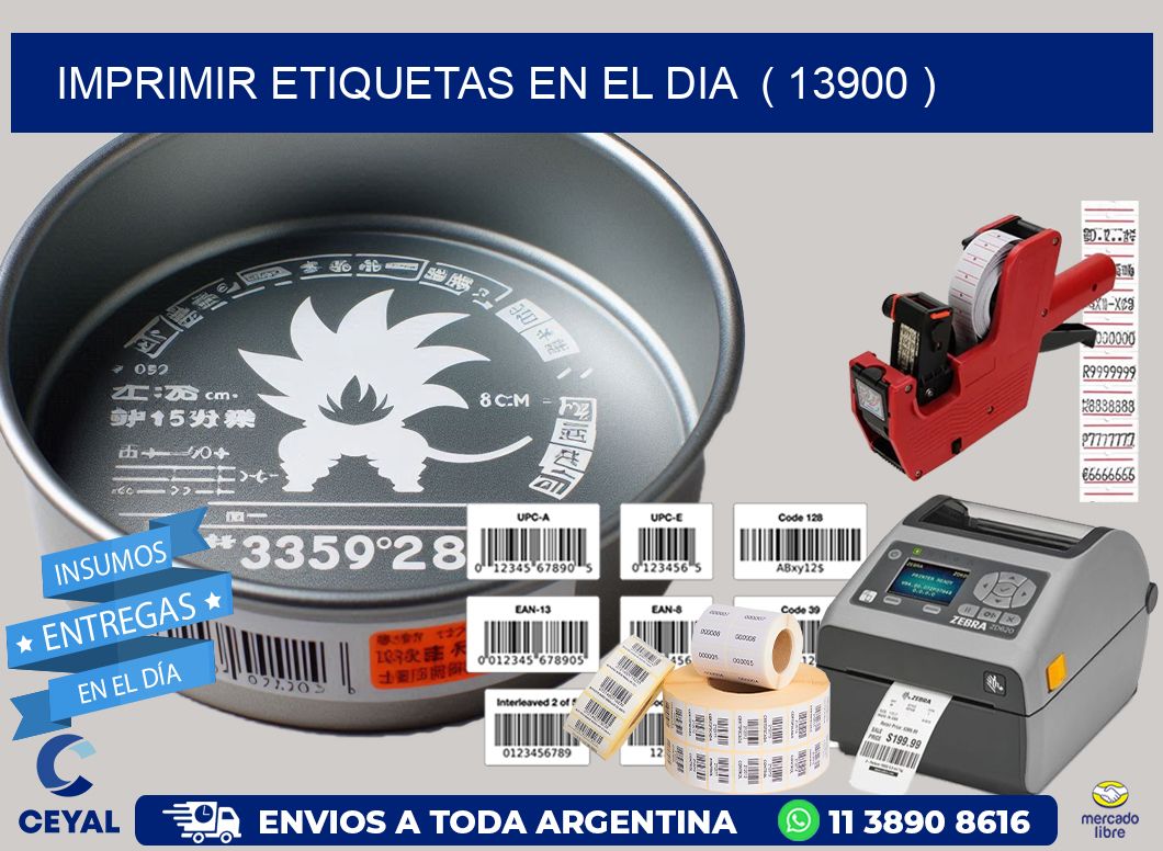 imprimir etiquetas en el dia ( 13900 )