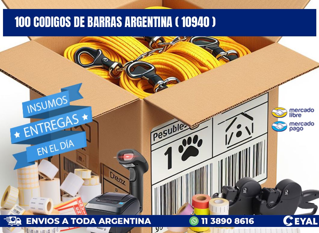 100 codigos de barras argentina ( 10940 )