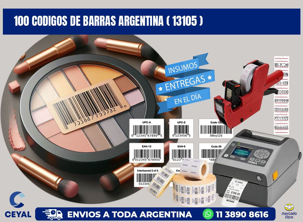 100 codigos de barras argentina ( 13105 )