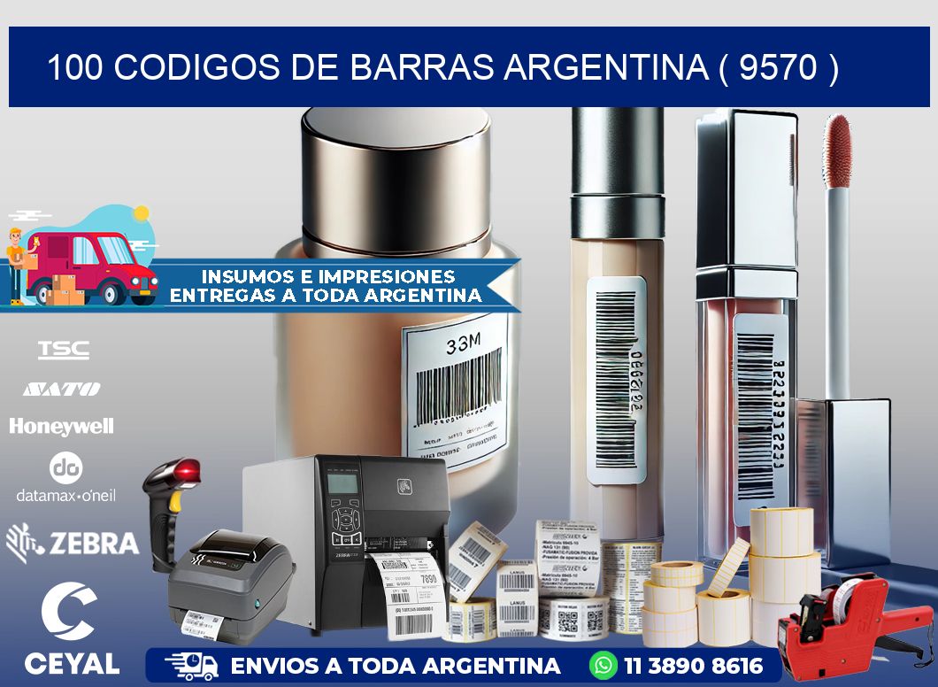 100 codigos de barras argentina ( 9570 )