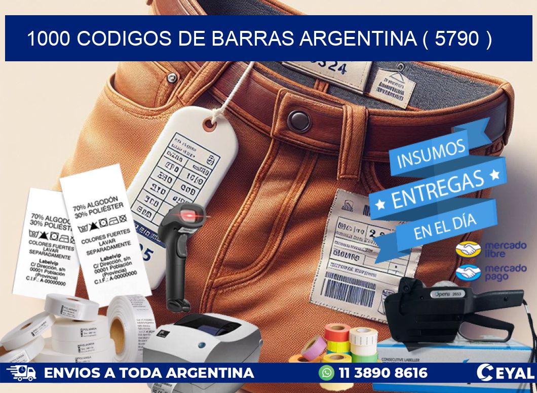 1000 codigos de barras argentina ( 5790 )