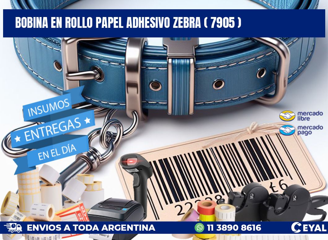 BOBINA EN ROLLO PAPEL ADHESIVO ZEBRA ( 7905 )