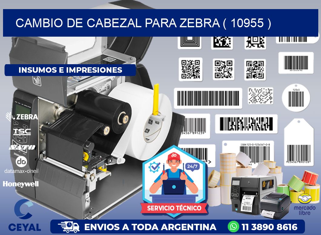 CAMBIO DE CABEZAL PARA ZEBRA ( 10955 )