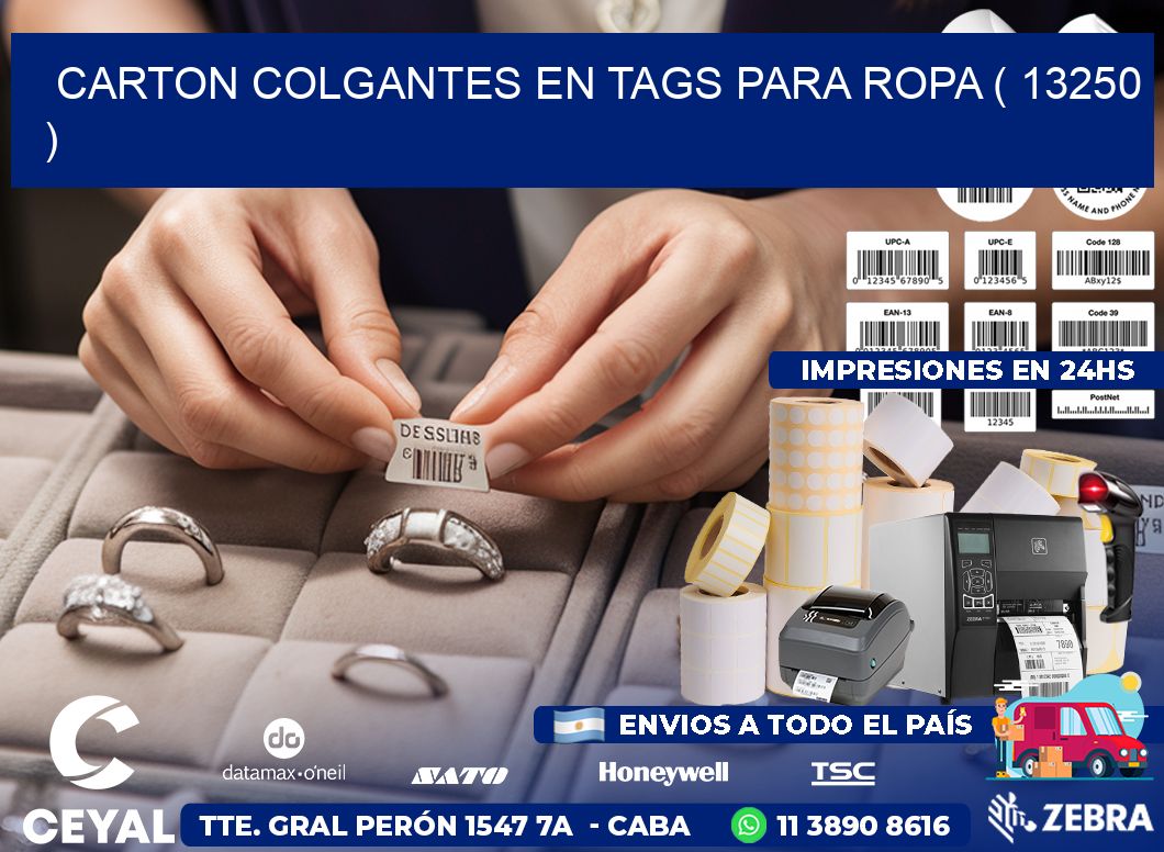 CARTON COLGANTES EN TAGS PARA ROPA ( 13250 )