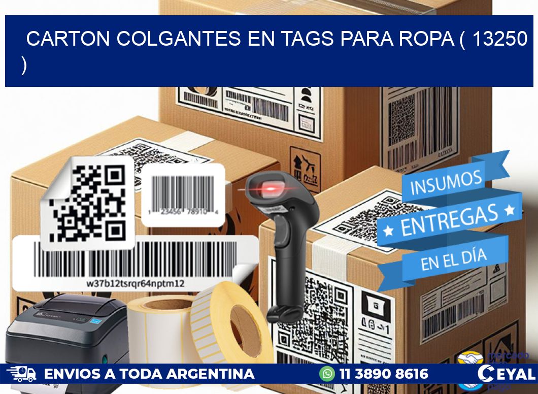 CARTON COLGANTES EN TAGS PARA ROPA ( 13250 )