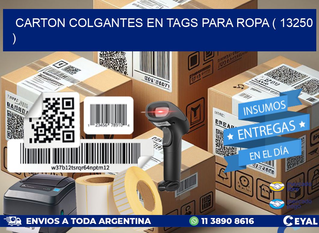 CARTON COLGANTES EN TAGS PARA ROPA ( 13250 )