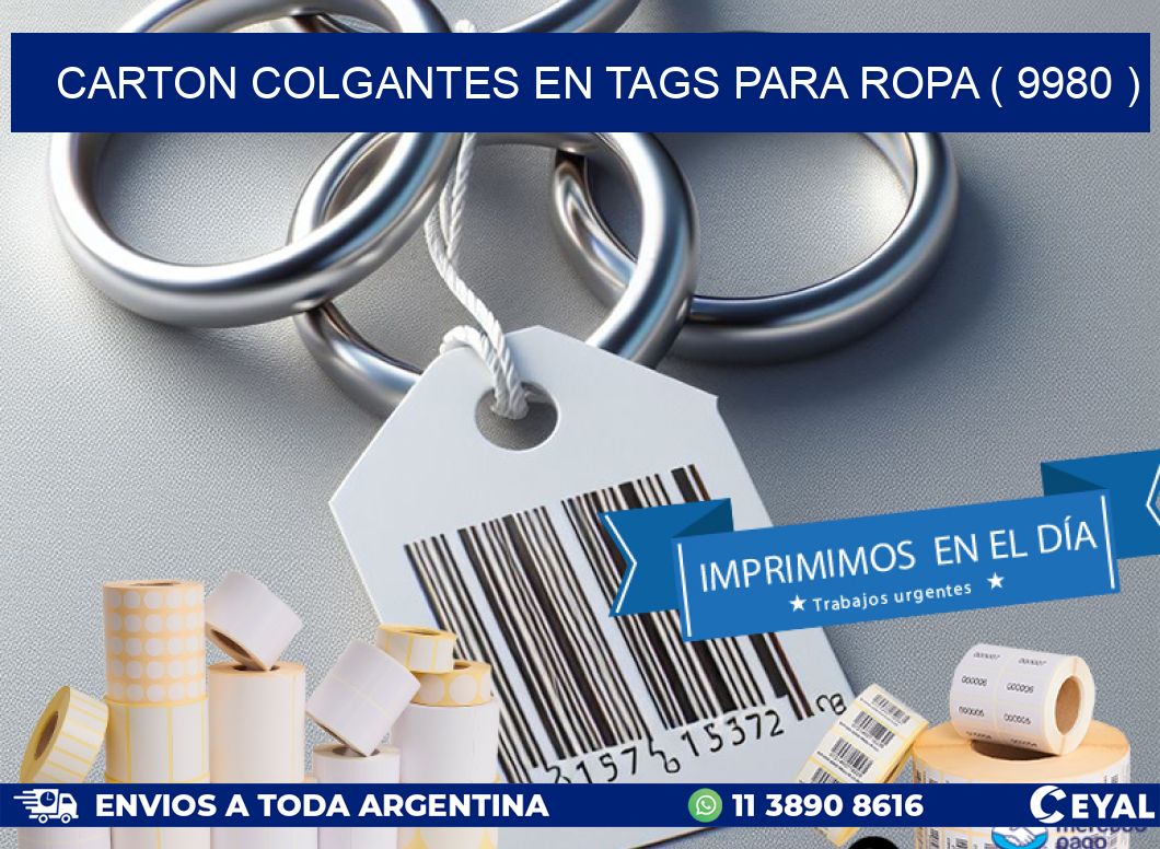 CARTON COLGANTES EN TAGS PARA ROPA ( 9980 )