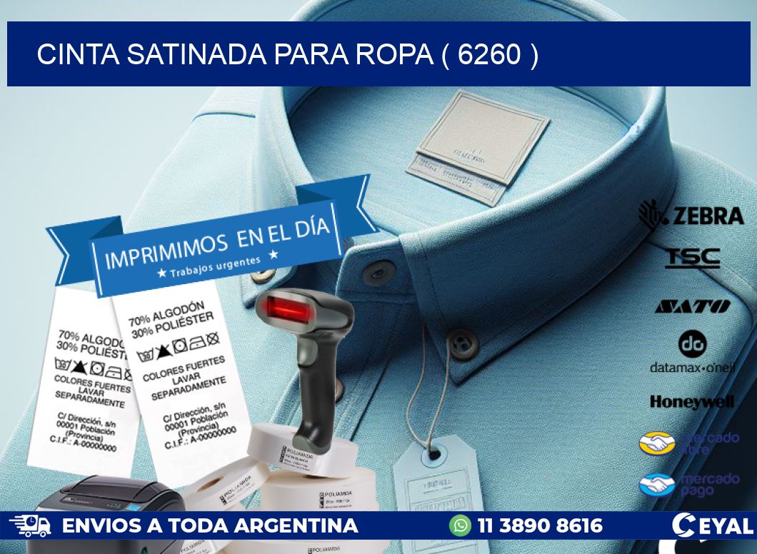 CINTA SATINADA PARA ROPA ( 6260 )