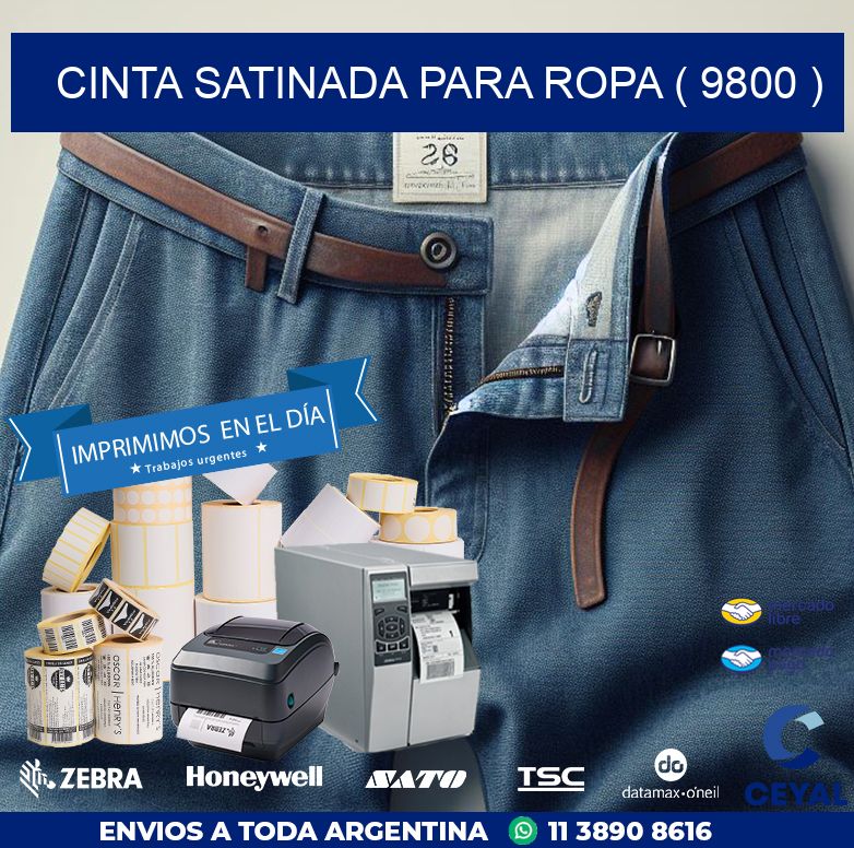 CINTA SATINADA PARA ROPA ( 9800 )