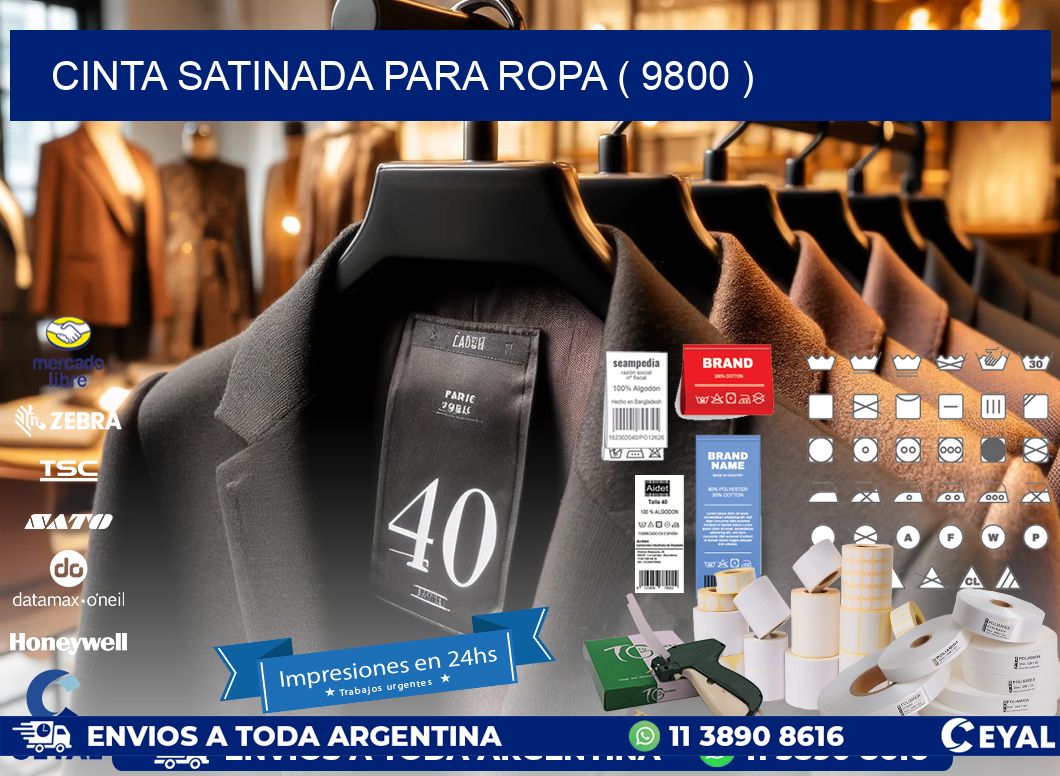 CINTA SATINADA PARA ROPA ( 9800 )