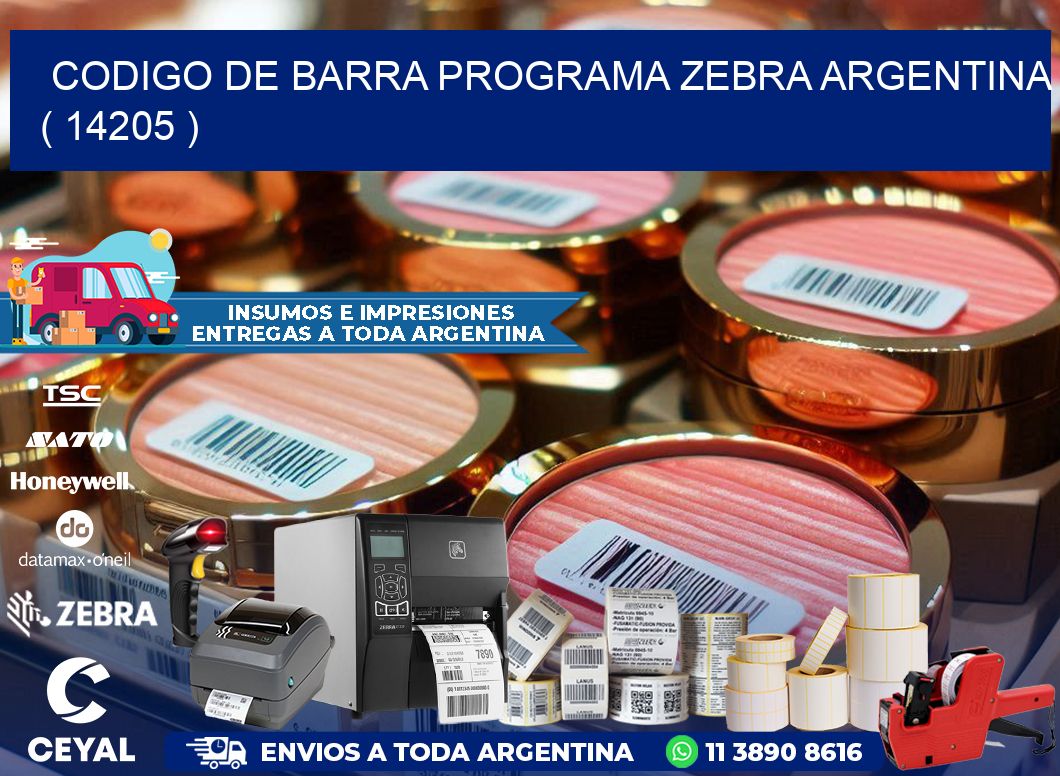 CODIGO DE BARRA PROGRAMA ZEBRA ARGENTINA ( 14205 )