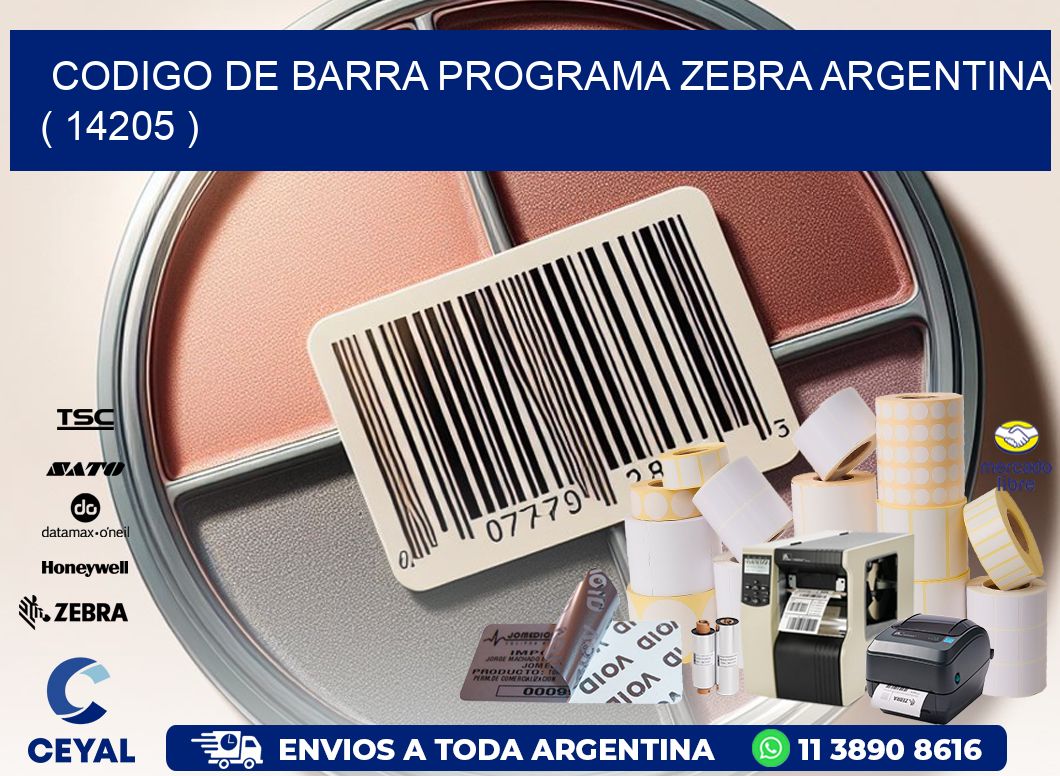 CODIGO DE BARRA PROGRAMA ZEBRA ARGENTINA ( 14205 )