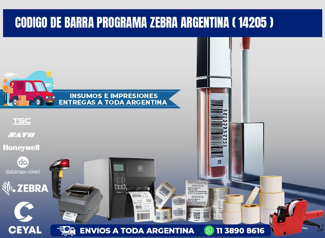 CODIGO DE BARRA PROGRAMA ZEBRA ARGENTINA ( 14205 )