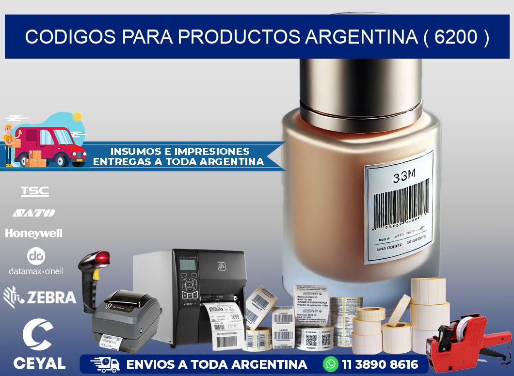 CODIGOS PARA PRODUCTOS ARGENTINA ( 6200 )