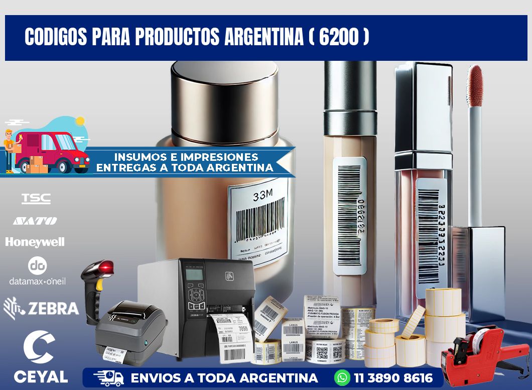 CODIGOS PARA PRODUCTOS ARGENTINA ( 6200 )