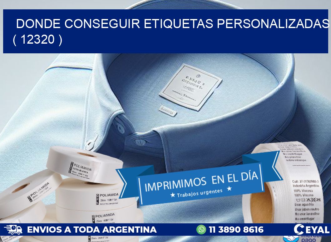 DONDE CONSEGUIR ETIQUETAS PERSONALIZADAS ( 12320 )