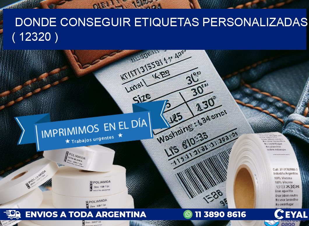 DONDE CONSEGUIR ETIQUETAS PERSONALIZADAS ( 12320 )