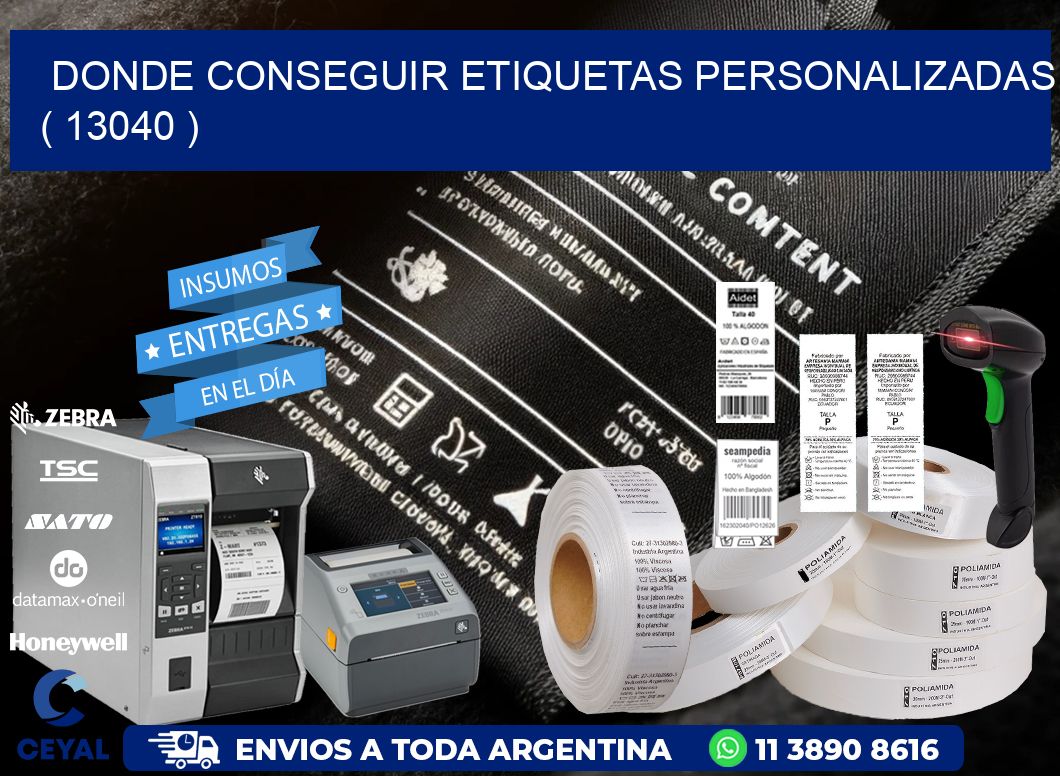 DONDE CONSEGUIR ETIQUETAS PERSONALIZADAS ( 13040 )