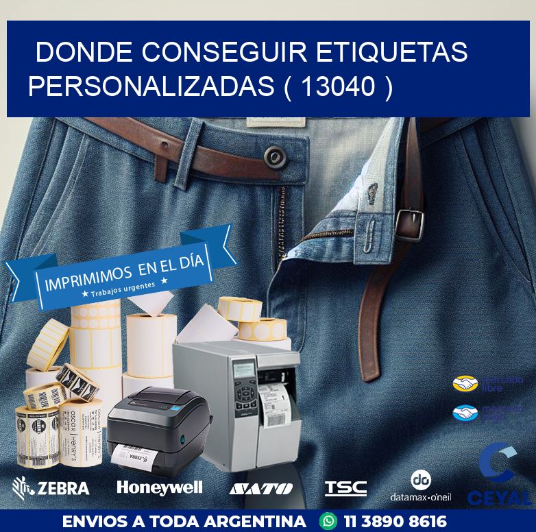 DONDE CONSEGUIR ETIQUETAS PERSONALIZADAS ( 13040 )