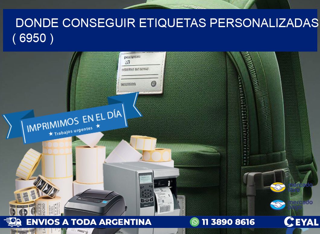 DONDE CONSEGUIR ETIQUETAS PERSONALIZADAS ( 6950 )