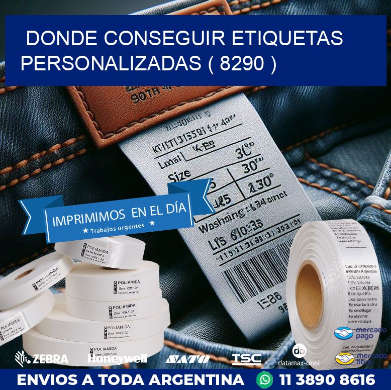 DONDE CONSEGUIR ETIQUETAS PERSONALIZADAS ( 8290 )