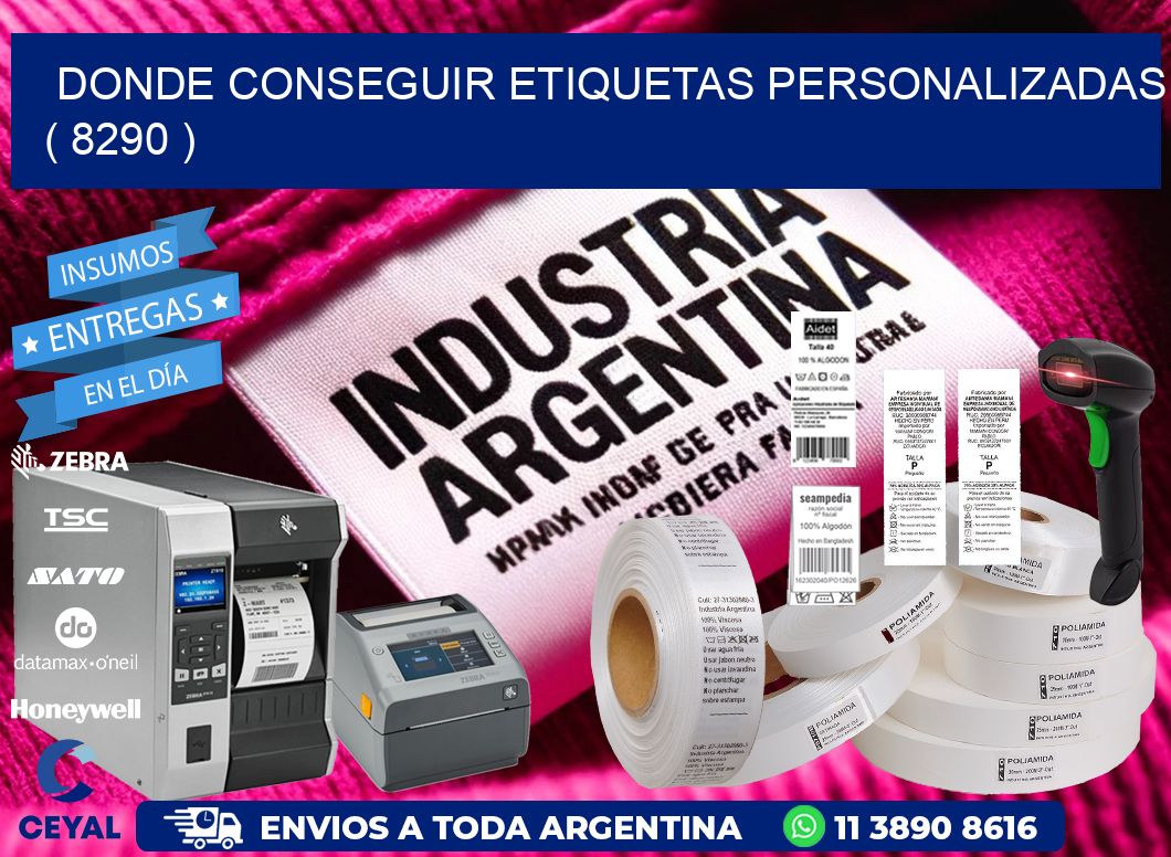 DONDE CONSEGUIR ETIQUETAS PERSONALIZADAS ( 8290 )