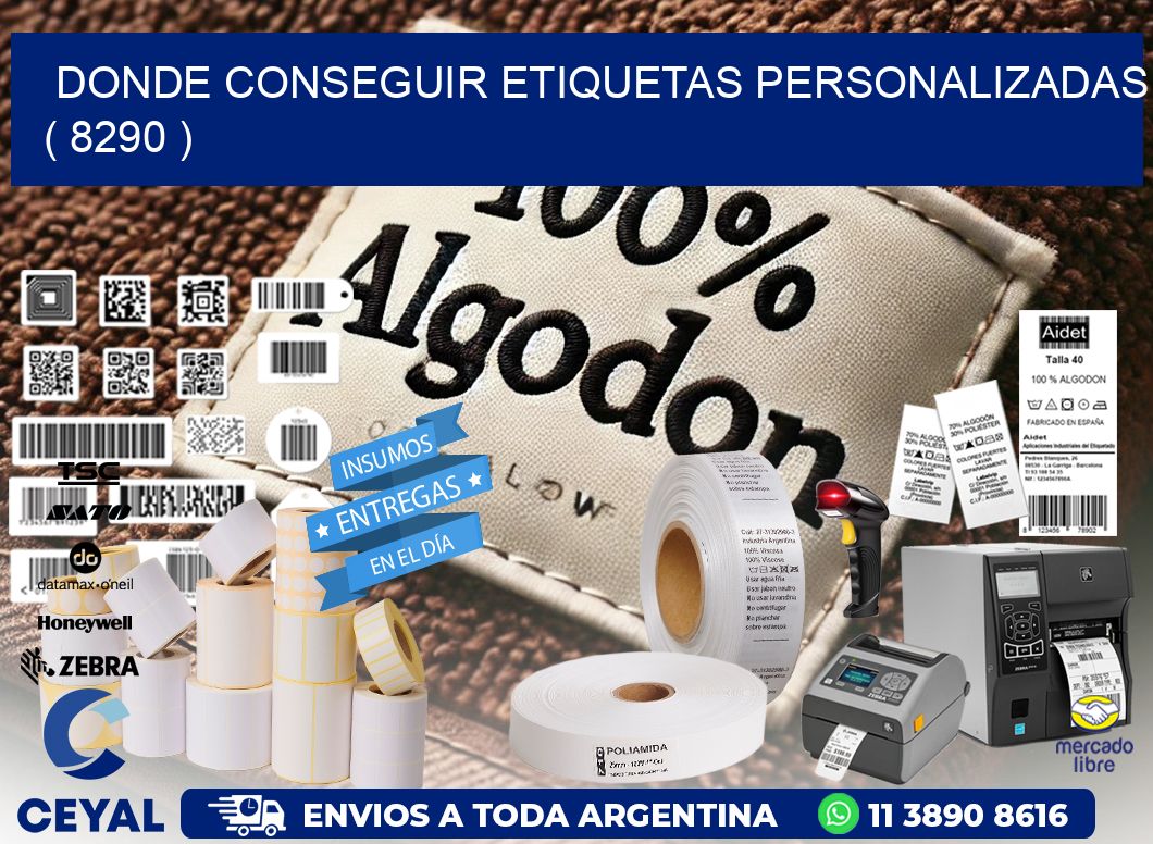 DONDE CONSEGUIR ETIQUETAS PERSONALIZADAS ( 8290 )