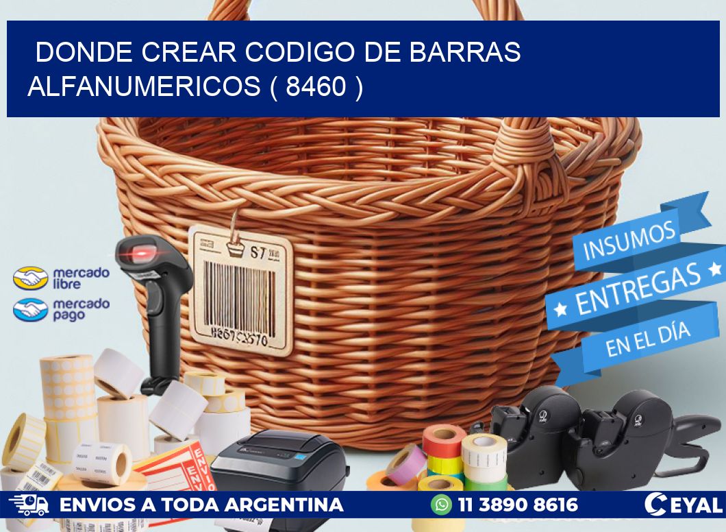 DONDE CREAR CODIGO DE BARRAS ALFANUMERICOS ( 8460 )