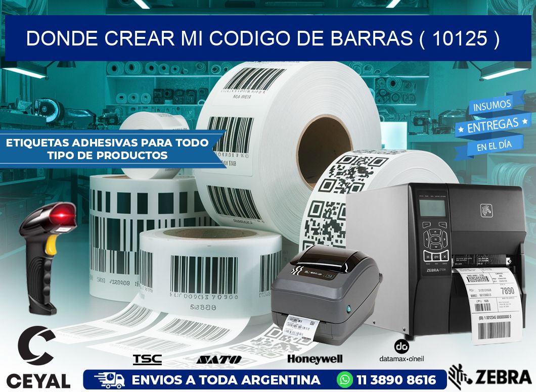 DONDE CREAR MI CODIGO DE BARRAS ( 10125 )