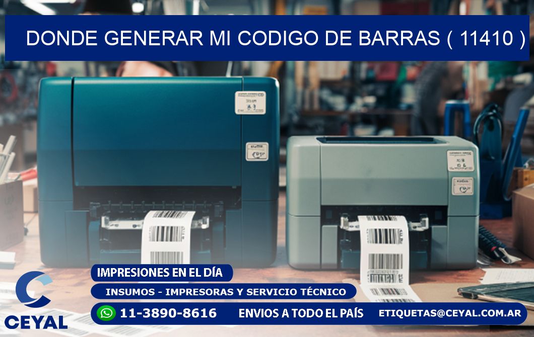 DONDE GENERAR MI CODIGO DE BARRAS ( 11410 )