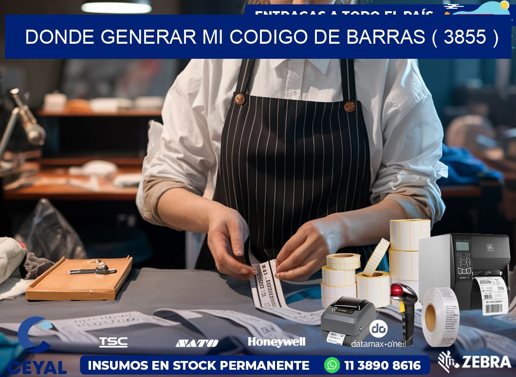 DONDE GENERAR MI CODIGO DE BARRAS ( 3855 )