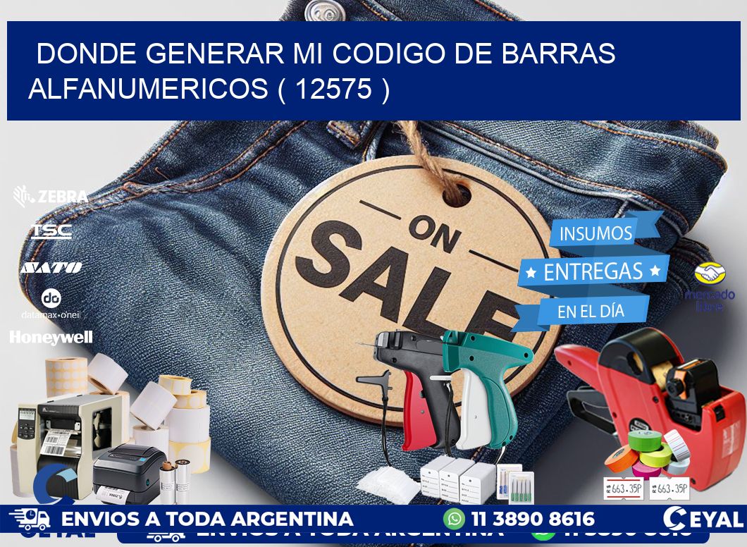 DONDE GENERAR MI CODIGO DE BARRAS ALFANUMERICOS ( 12575 )
