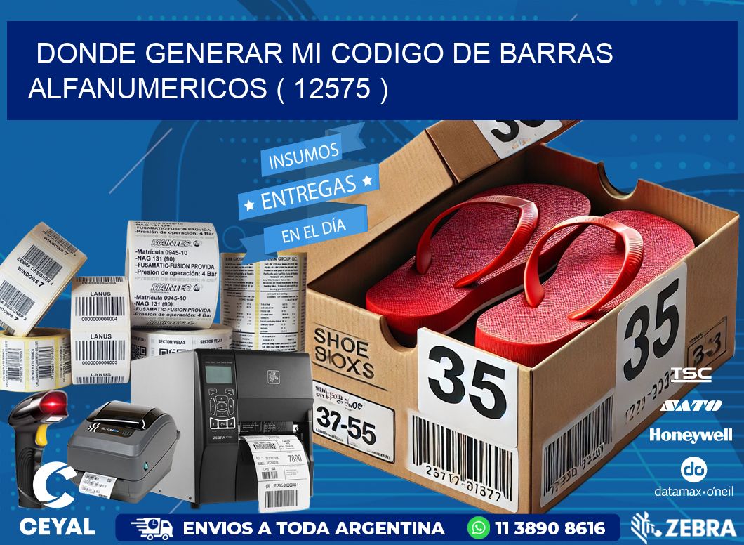DONDE GENERAR MI CODIGO DE BARRAS ALFANUMERICOS ( 12575 )
