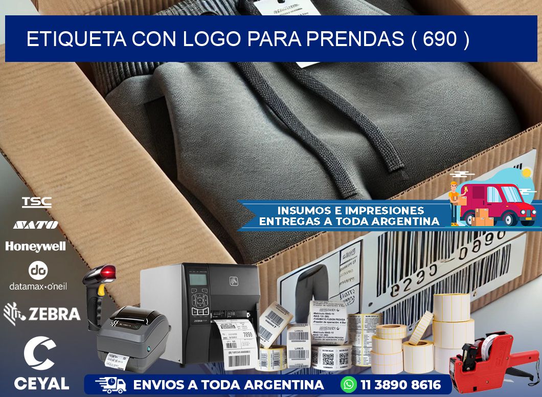 ETIQUETA CON LOGO PARA PRENDAS ( 690 )