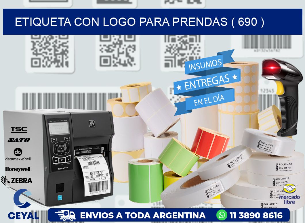ETIQUETA CON LOGO PARA PRENDAS ( 690 )