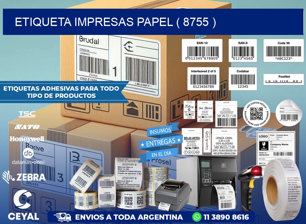 ETIQUETA IMPRESAS PAPEL ( 8755 )