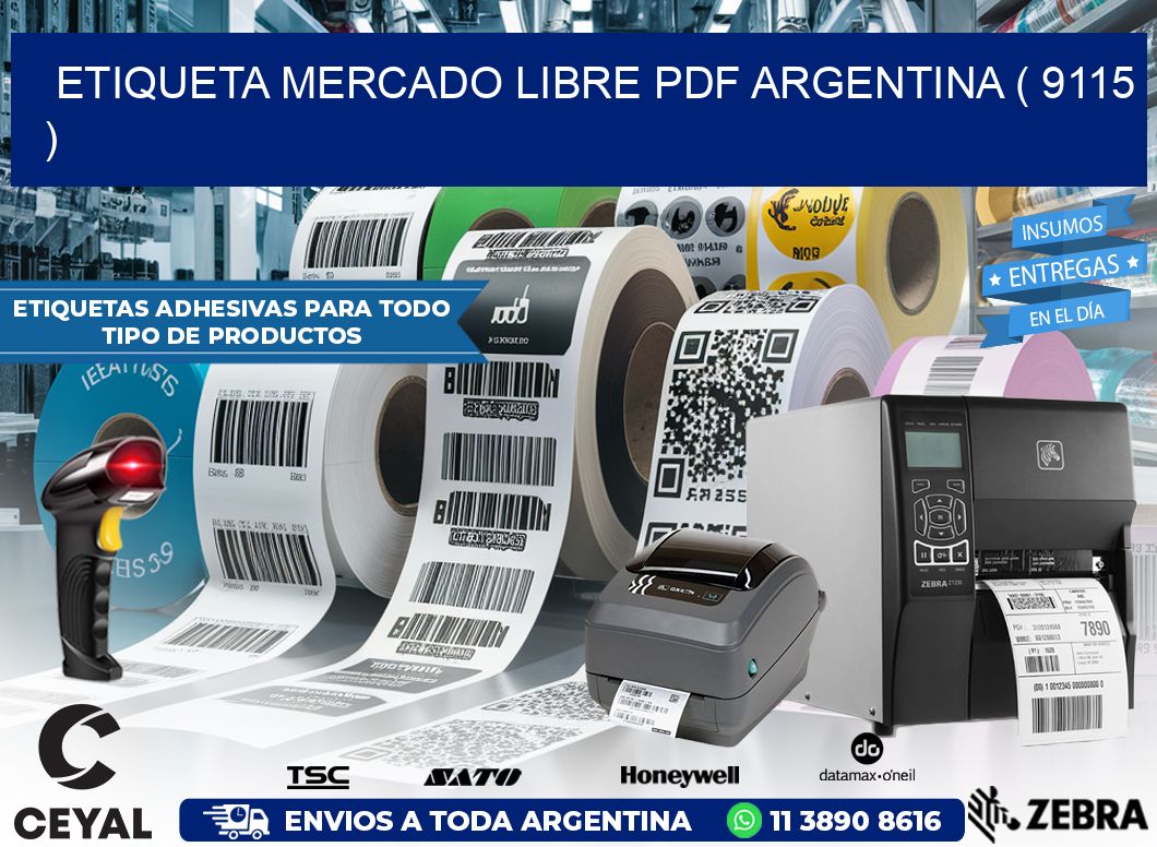 ETIQUETA MERCADO LIBRE PDF ARGENTINA ( 9115 )