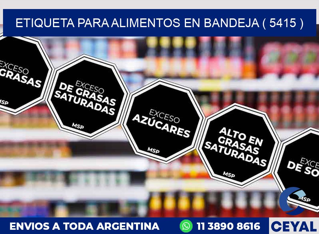 ETIQUETA PARA ALIMENTOS EN BANDEJA ( 5415 )