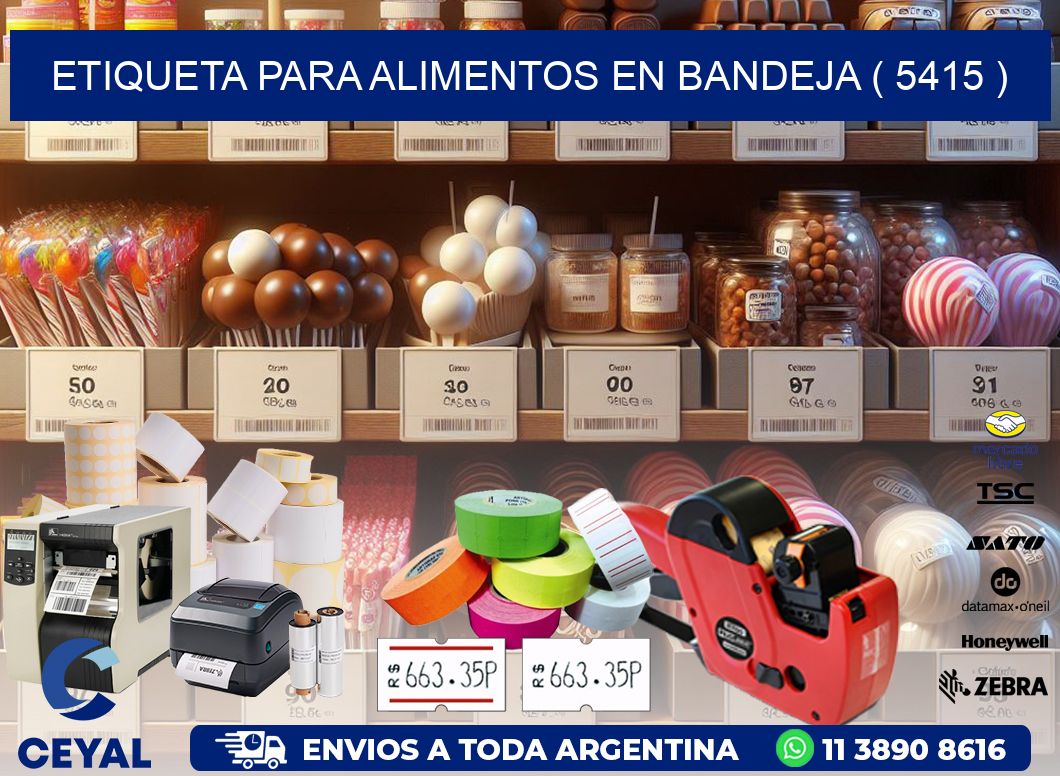 ETIQUETA PARA ALIMENTOS EN BANDEJA ( 5415 )