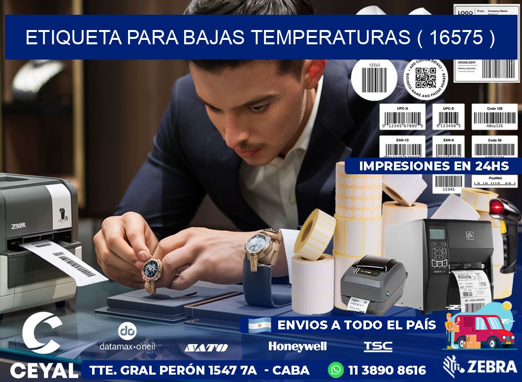 ETIQUETA PARA BAJAS TEMPERATURAS ( 16575 )