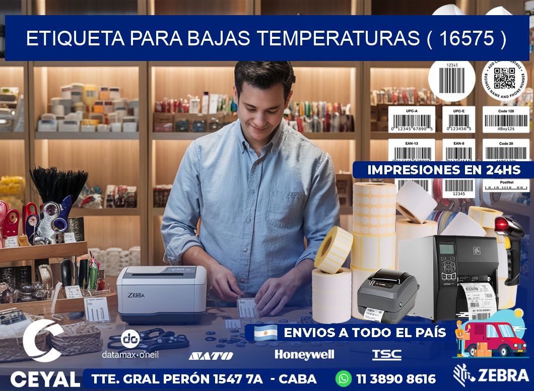 ETIQUETA PARA BAJAS TEMPERATURAS ( 16575 )