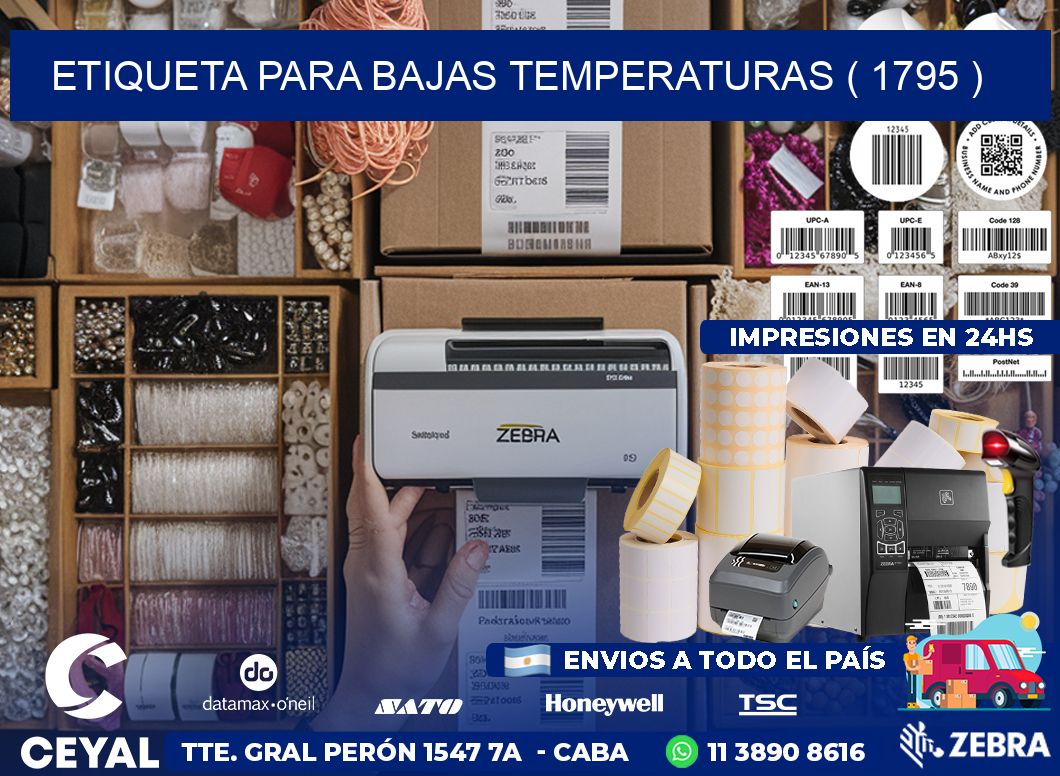 ETIQUETA PARA BAJAS TEMPERATURAS ( 1795 )