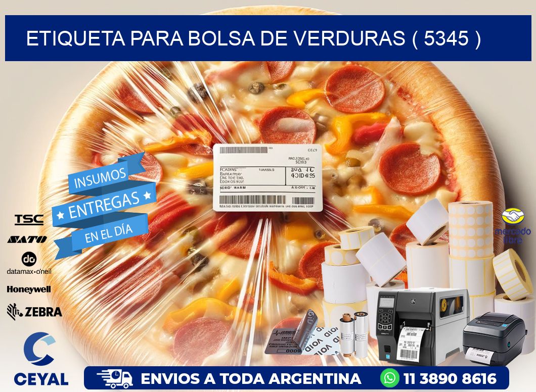 ETIQUETA PARA BOLSA DE VERDURAS ( 5345 )