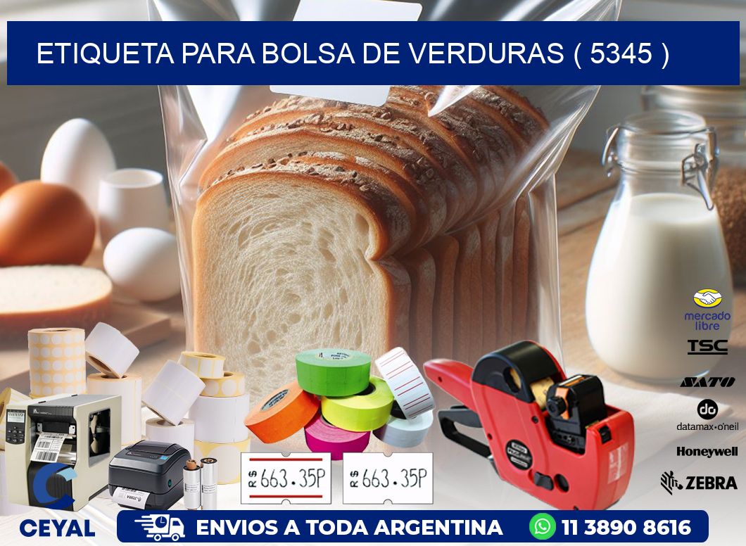 ETIQUETA PARA BOLSA DE VERDURAS ( 5345 )