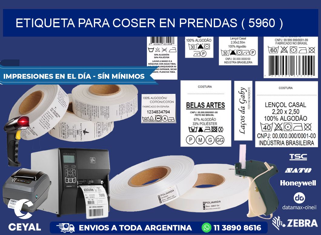ETIQUETA PARA COSER EN PRENDAS ( 5960 )