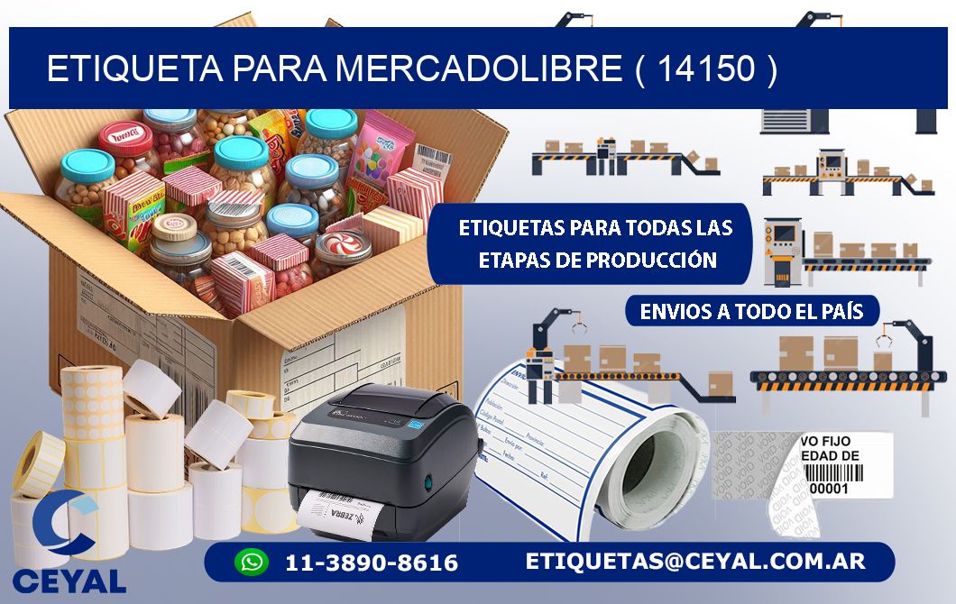 ETIQUETA PARA MERCADOLIBRE ( 14150 )