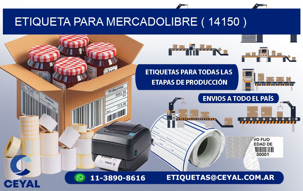 ETIQUETA PARA MERCADOLIBRE ( 14150 )