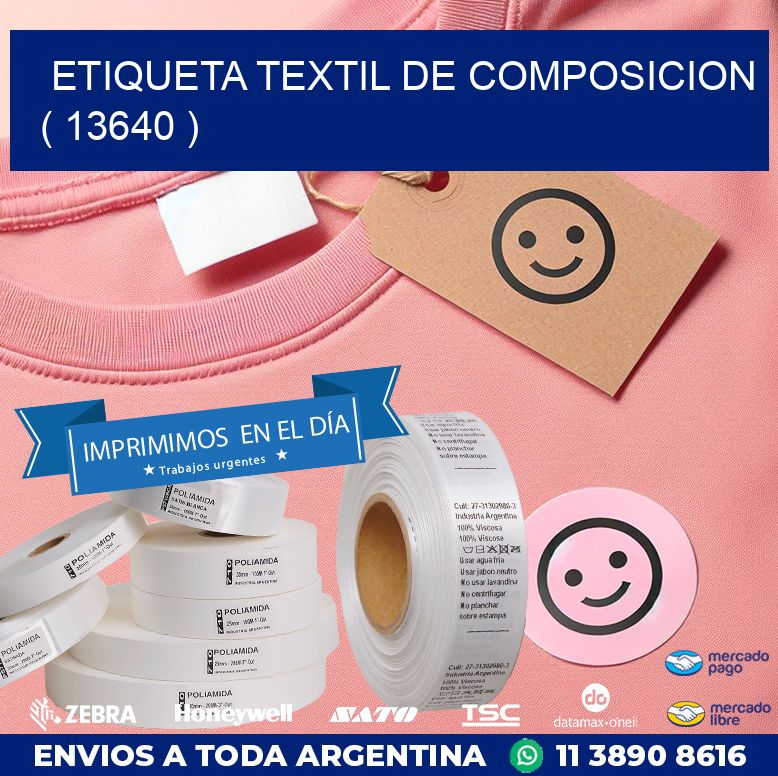 ETIQUETA TEXTIL DE COMPOSICION ( 13640 )